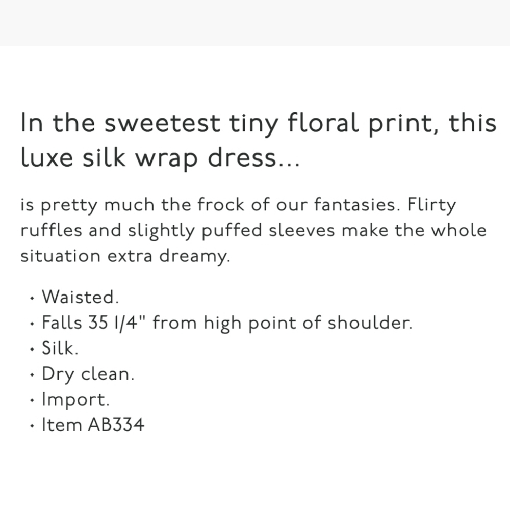 Madewell Silk Blue Floral Ruffle-Edge Wrap Dress in Bitsy Floral size XS EUC - Picture 7 of 7